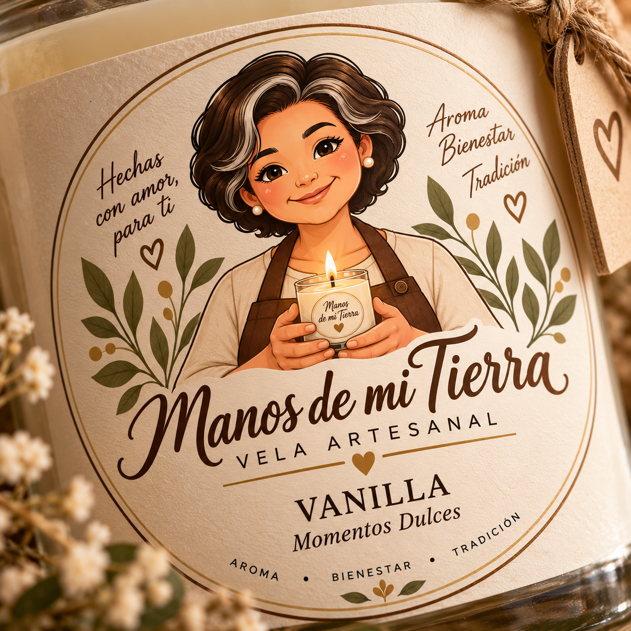 Velas clásicas en frasco